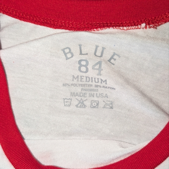 NWT Utah Utes Baseball Tee Red and White by Blue84 - Picture 6 of 9